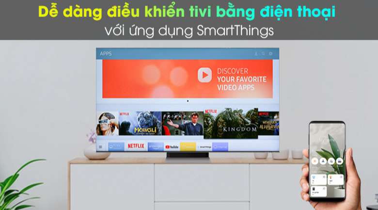 Ứng dụng SmartThings - Tivi Neo QLED 8K 85 inch Samsung QA85QN900A
