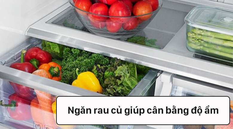 Tủ lạnh Samsung Inverter 488 lít RF48A4000B4/SV - Ngăn rau củ rộng chứa được nhiều thực phẩm
