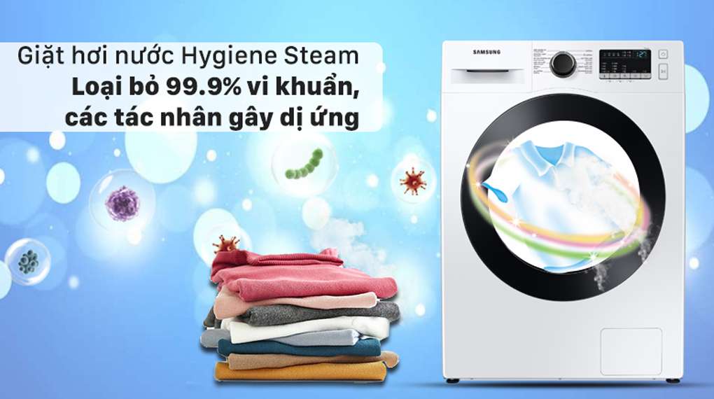 Máy giặt Samsung Inverter 9.5 kg WW95T4040CE/SV - Công nghệ hơi nước Hygiene Steam