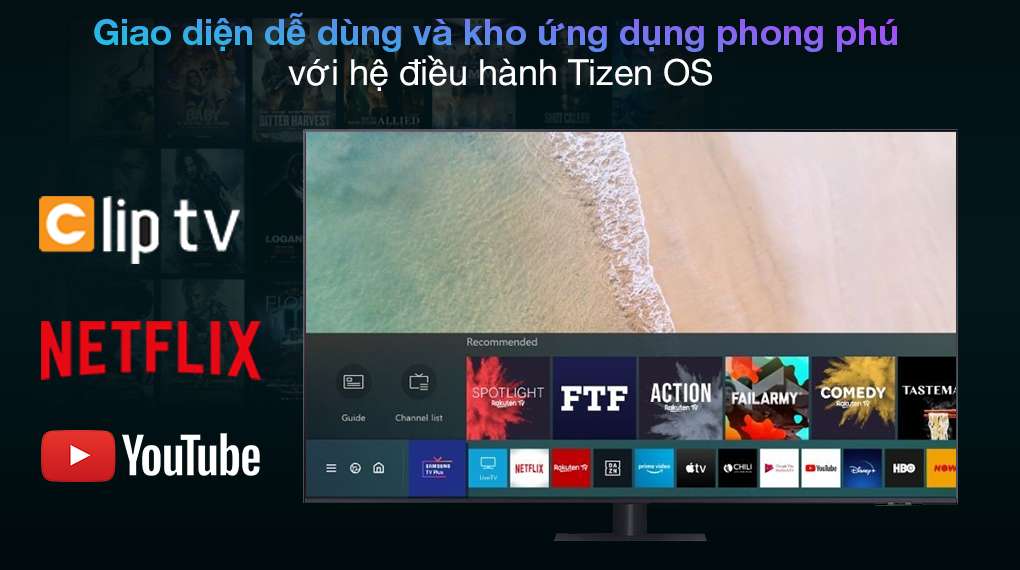 Smart Tivi QLED 4K 85 inch Samsung QA85Q70A  - Tizen OS