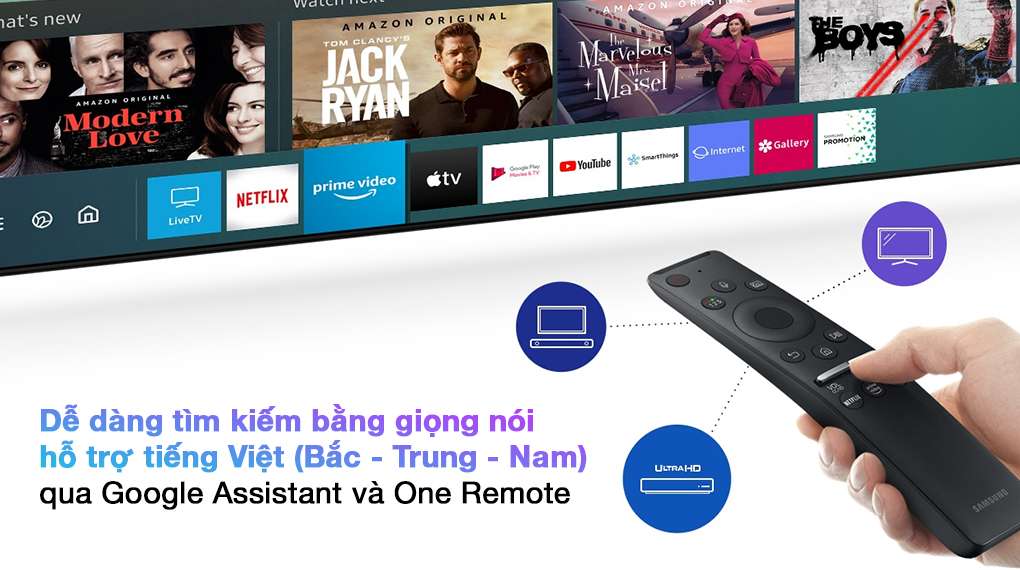 Smart Tivi QLED 4K 85 inch Samsung QA85Q70A  - One Remote
