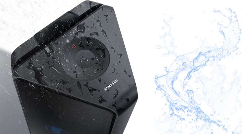 Loa Tháp Samsung MX-T50/XV - Mặt trước của loa được thiết kế kháng nước cao