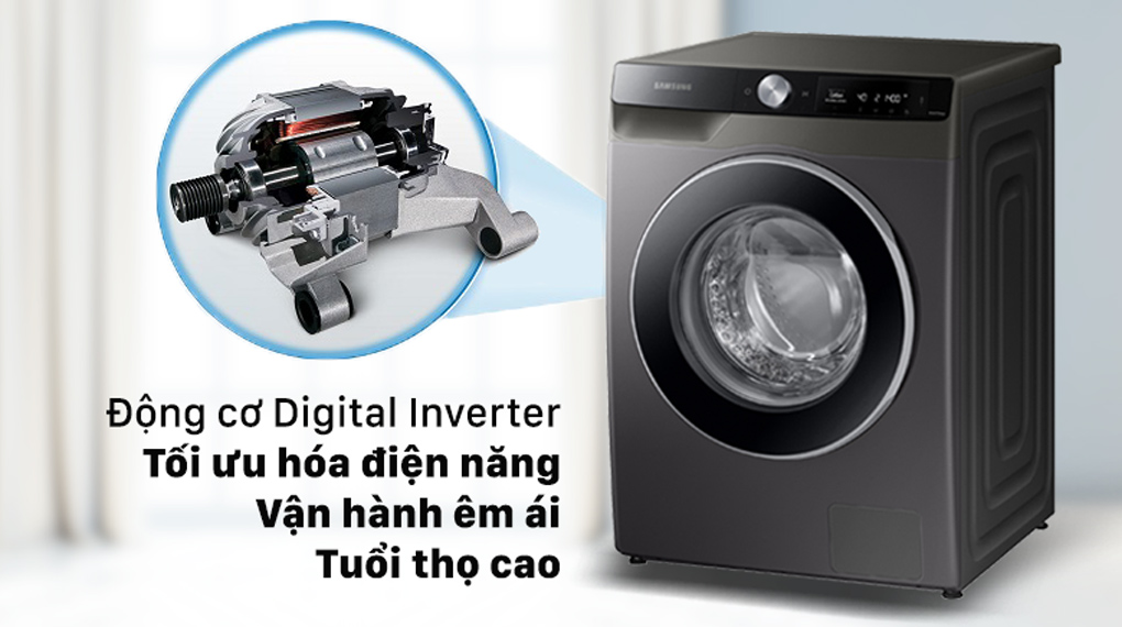 Máy giặt Samsung AI Inverter 10 kg WW10T634DLX/SV - Công nghệ Digital Inverter tiết kiệm điện