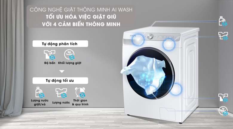 Máy giặt Samsung WW10TP44DSH/SV - AI Wash