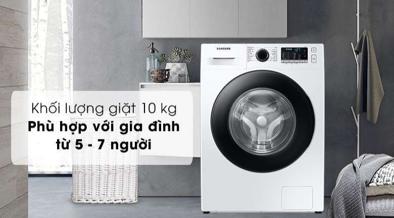 Máy giặt Samsung Inverter 10kg WW10TA046AE/SV - Khối lượng giặt