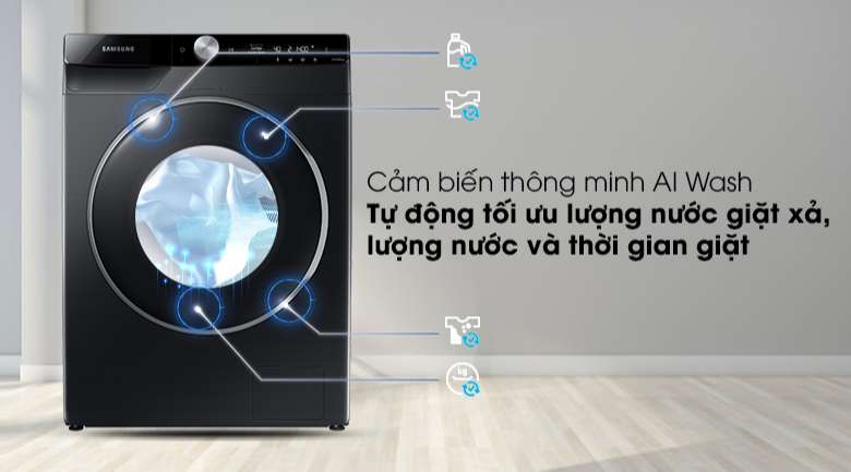 Máy giặt Samsung AI Inverter 9kg WW90TP44DSB/SV