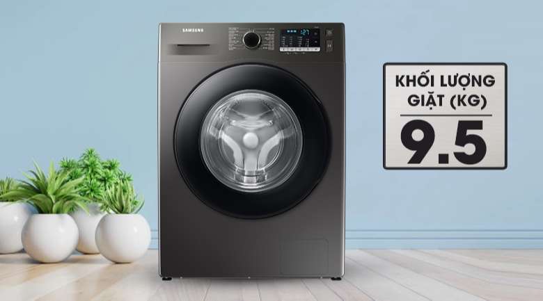 Máy giặt Samsung Inverter 9.5kg WW95TA046AX/SV - Khối lượng giặt 9.5 kg, phù hợp với gia đình có từ 5 - 7 người