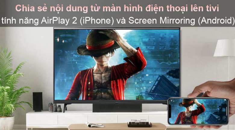 Tivi LG 50UP7800PTB tính năng AirPlay 2 (iPhone) và Screen Mirroring (Android)