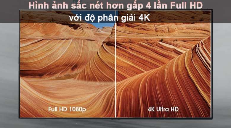 Tivi LED LG 50UP7800PTB - Độ phân giải 4K sắc nét gấp 4 lần so với Full HD