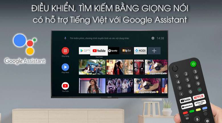 Tivi LED Sony KD-75X80J - Tìm kiếm bằng giọng nói có tiếng Việt giọng 3 miền Bắc - Trung, Nam với Google Assistant và remote thông minh