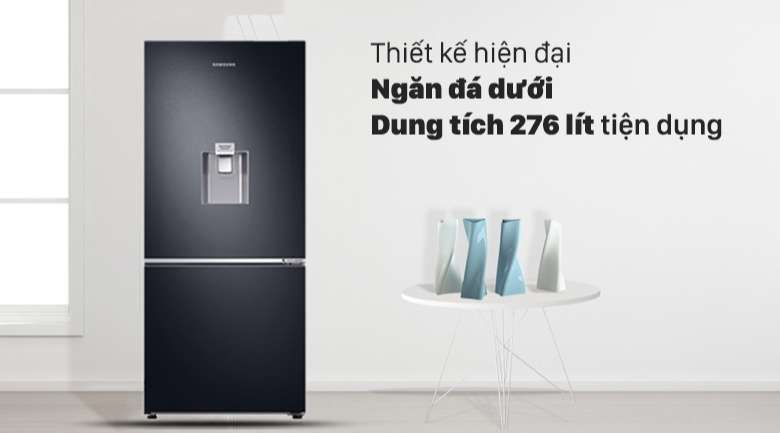 Tủ lạnh Samsung Inverter RB27N4190BU/SV - thiết kế hiện đại với ngăn đá dưới, 276 lít 
