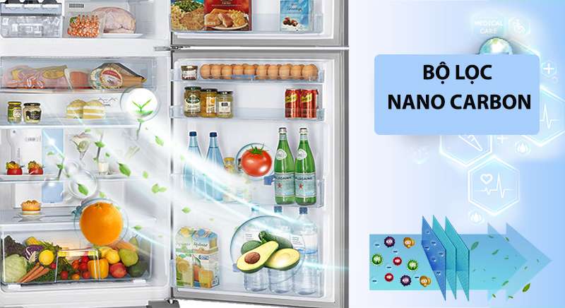 Tủ lạnh LG Inverter 187 lít GN-L205WB-Loại bỏ mùi hôi, kháng khuẩn tối ưu nhờ bộ lọc Nano Carbon