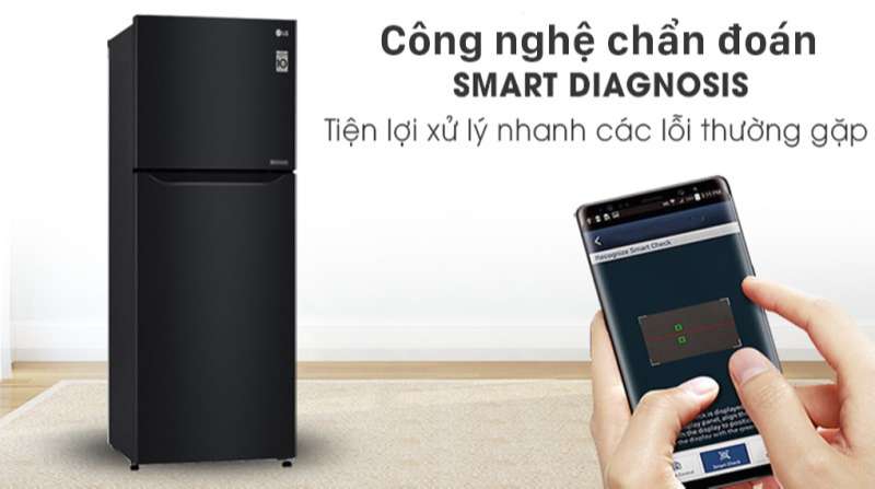 Tủ lạnh LG Inverter 187 lít GN-L205WB - Smart Diagnosis