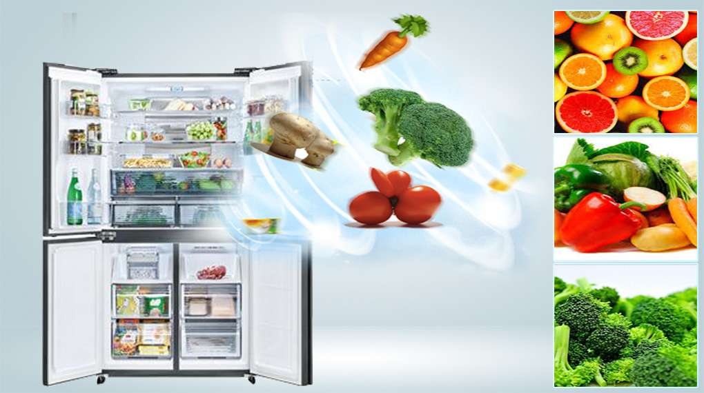 Tủ lạnh Sharp Inverter 525 lít SJ-FXP600VG-MR-Giúp rau củ tươi lâu trong ngăn trữ rau quả Moisture Capsule