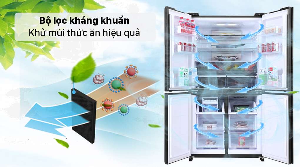 Tủ lạnh Sharp Inverter 525 lít SJ-FX600V-SL - Bộ lovj kháng khuẩn