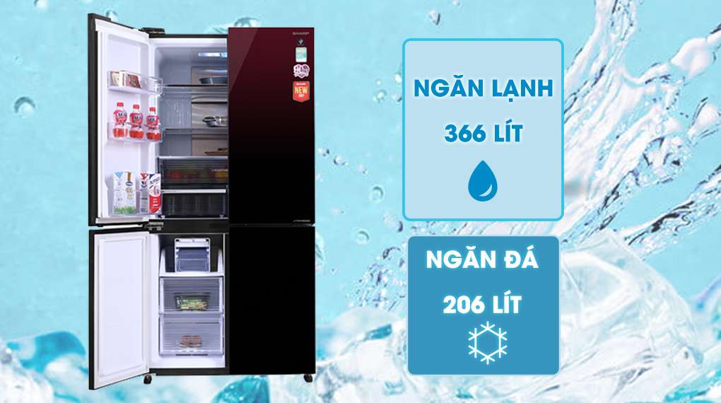 Tủ lạnh Sharp Inverter 572 lít SJ-FXP640VG-MR - Dung tích 572 lít