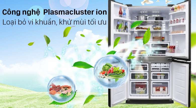 Tủ lạnh Sharp Inverter 572 lít SJ-FXP640VG-BK - Khử khuẩn hiệu quả