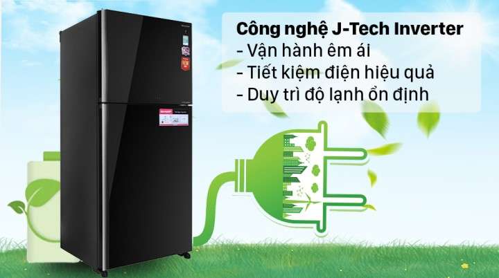Tủ lạnh Sharp Inverter 560 lít SJ-XP620PG-BK - Công nghệ J-tech Inverter