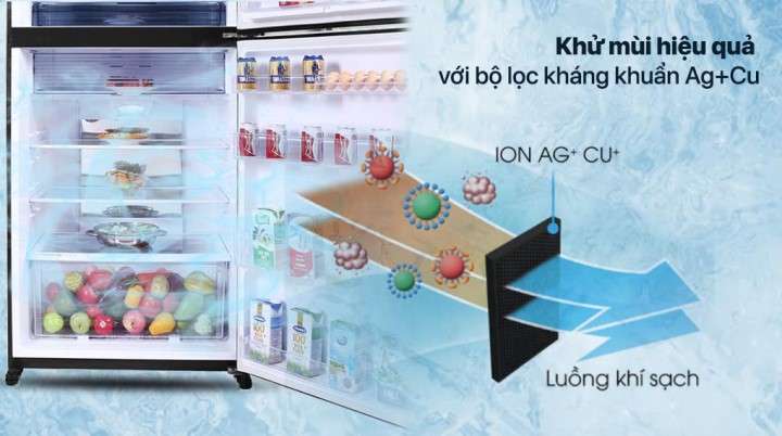 Tủ lạnh Sharp Inverter 604 lít SJ-XP660PG-SL - Bộ lọc kháng khuẩn Ag + Cu