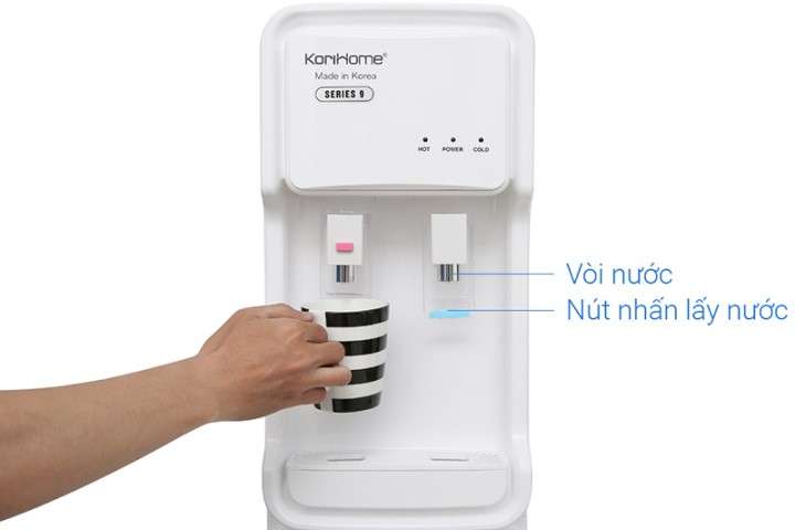 2 vòi nóng lạnh riêng biệt - Máy lọc nước nóng lạnh RO Korihome WPK-903