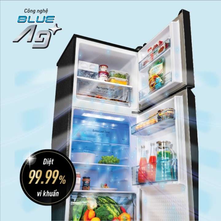 Tủ lạnh Panasonic Inverter 306 lít NR-TV341BPKV kháng khuẩn blue ag+