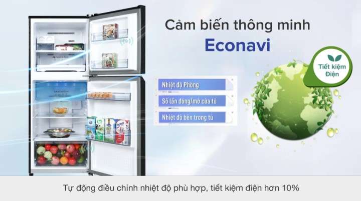 Tủ lạnh Panasonic Inverter 268 lít NR-TV301VGMV - Công nghệ Inverter và Econavi