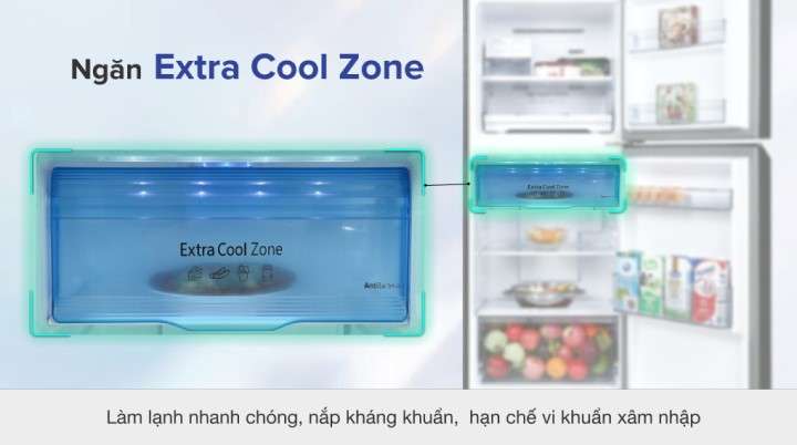 Tủ lạnh Panasonic Inverter 268 lít NR-TV301VGMV - Ngăn Extra Cool Zone