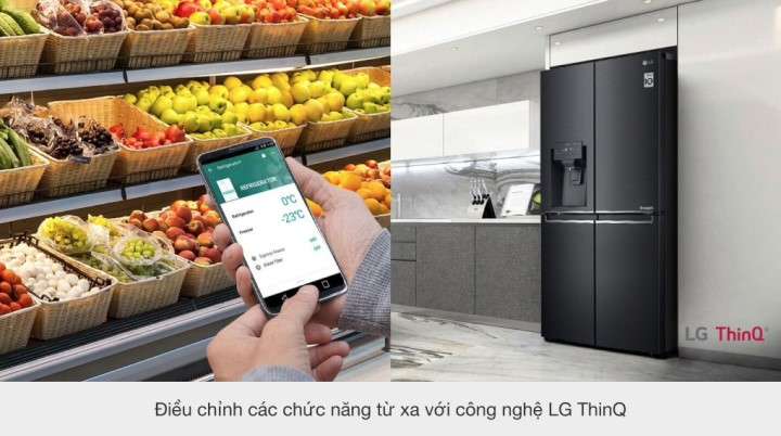 Tủ lạnh LG Inverter 494 lít GR-D22MB - Chức năng ThinkQ