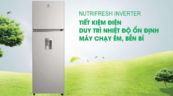 Tủ lạnh Electrolux Inverter 312 lít ETB3440K-A tiết kiệm điện