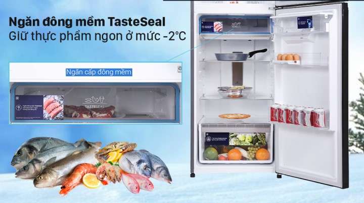 Tủ lạnh Electrolux Inverter 312 lít ETB3440K-H - Ngăn đông mềm TasteSeal