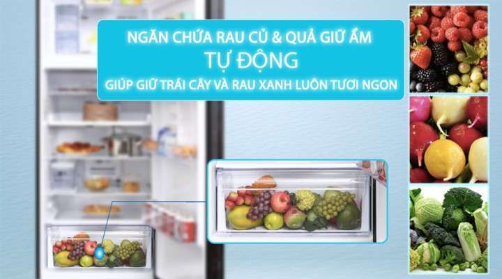 Tủ lạnh Electrolux Inverter 341 lít ETB3760K-H - Ngăn rau củ khép kín
