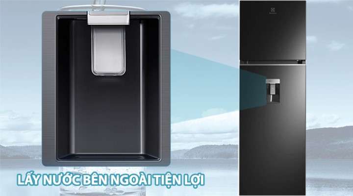 Tủ lạnh Electrolux Inverter 341 lít ETB3760K-H - Lấy nước ngoài