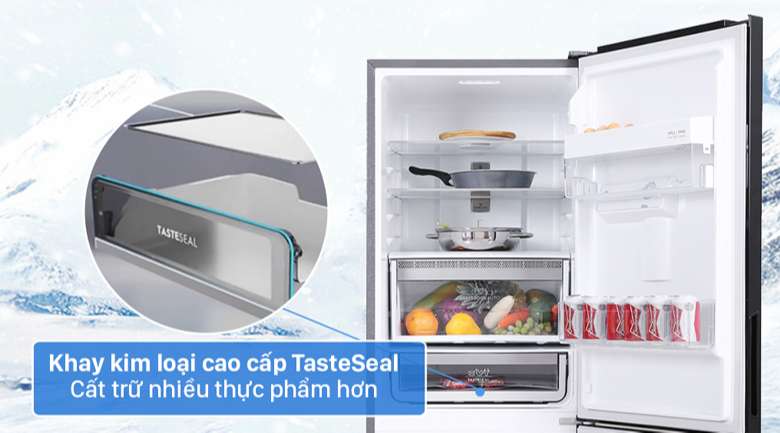 Tủ lạnh Electrolux Inverter 308 lít EBB3442K-H - Khay đựng chắc chắn