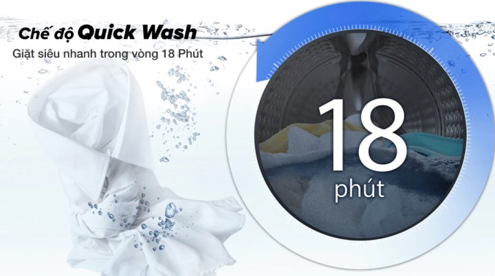 Máy giặt Samsung Inverter 8kg WW80T3020WW/SV - Quick Wash
