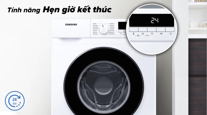 Máy giặt Samsung Inverter 8kg WW80T3020WW/SV - Hẹn giờ kết thúc