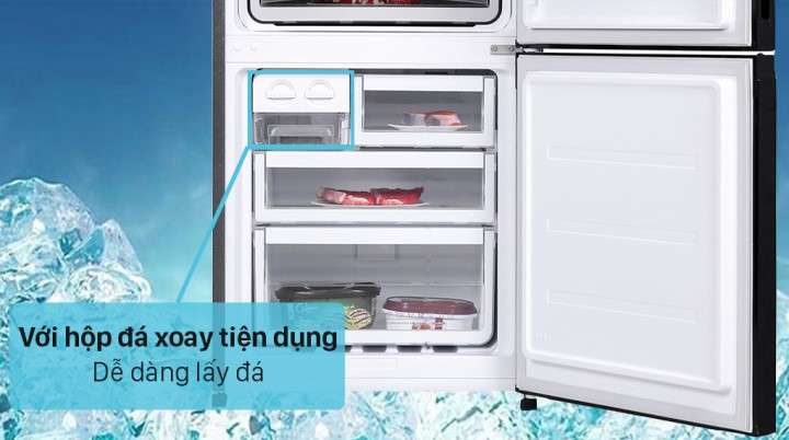 Tủ lạnh Electrolux Inverter 335 lít EBB3742K-H - Hộp đá xoay tiện lợi