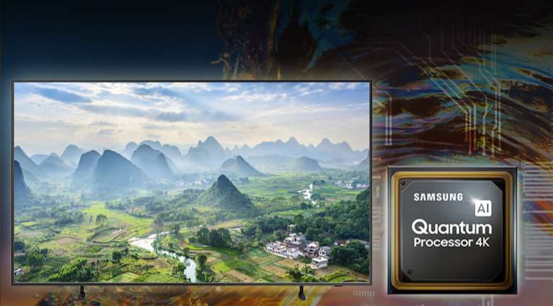 Smart Tivi Khung Tranh The Frame QLED Samsung 4K 43 inch QA43LS03A - Nâng cao chất lượng hình ảnh lên chuẩn 4K bất chấp chất lượng nguồn vào với bộ xử lý Quantum 4K