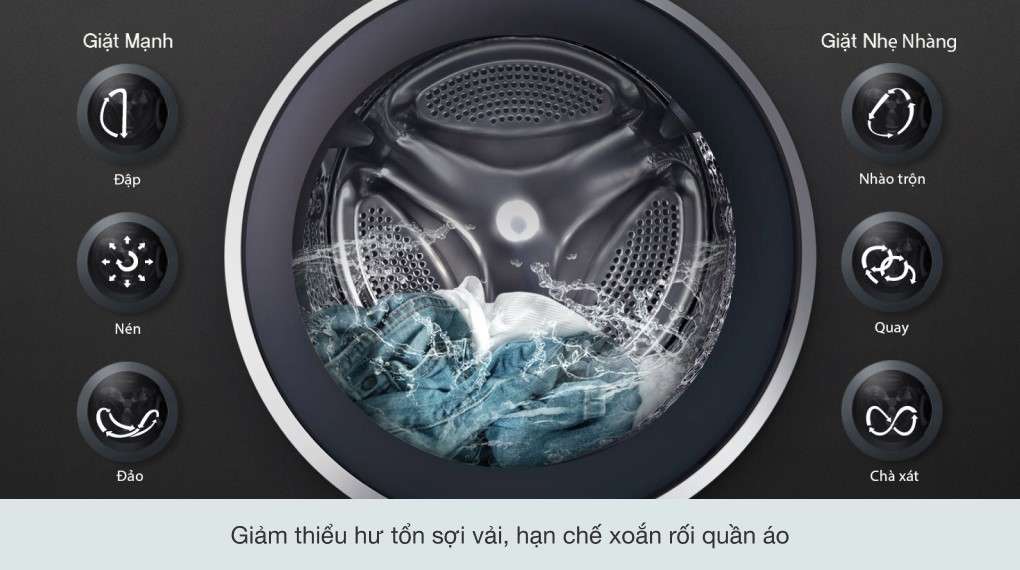 Máy giặt LG Inverter 11 kg FV1411S3B - Công nghệ 6 Motion DD