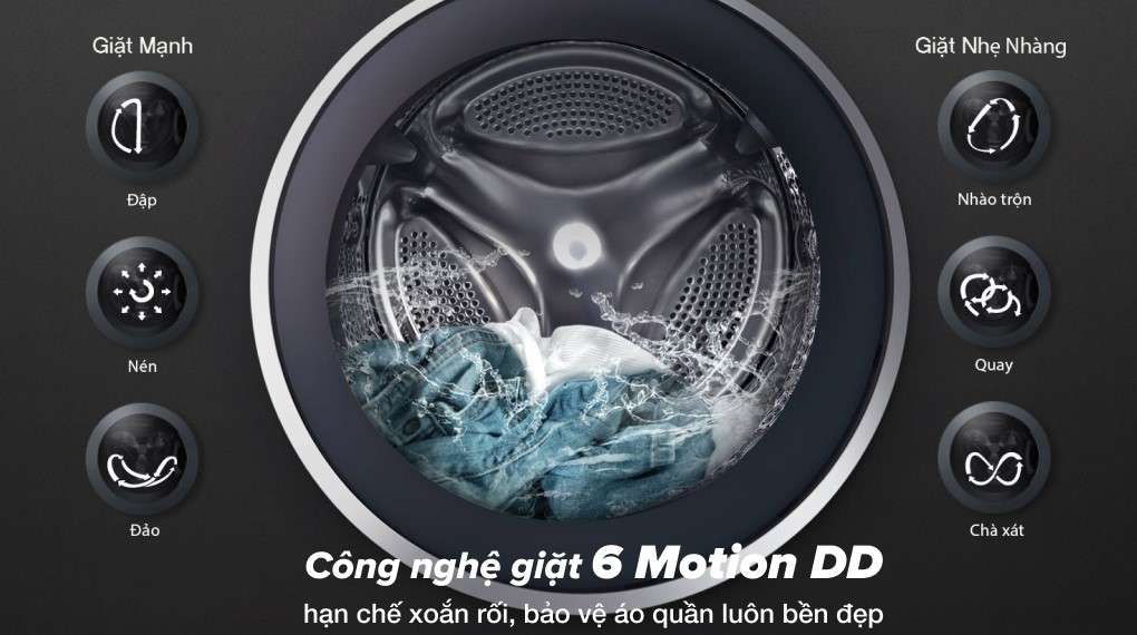 Máy giặt LG Inverter 11 kg FV1411S4P - 6 Motion DD