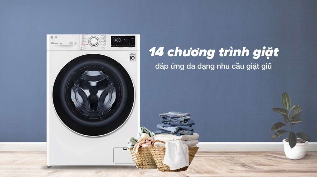 Máy giặt LG Inverter 11 kg FV1411S5W - 14 chương trình giặt