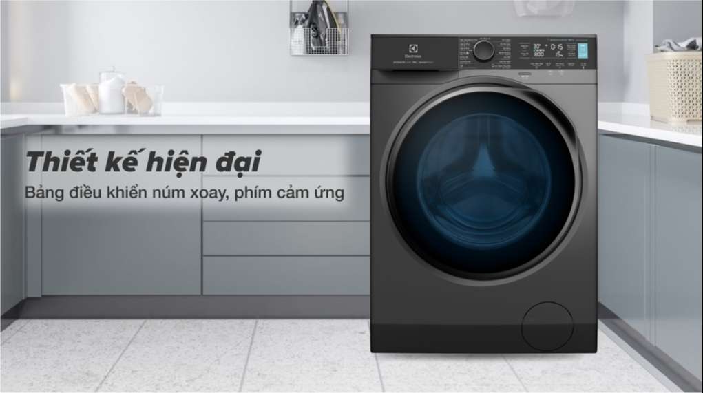 Máy giặt Electrolux EWF9042R7SB - Thiết kế hiện đại, nhỏ gọn với gam màu xám thời thượng