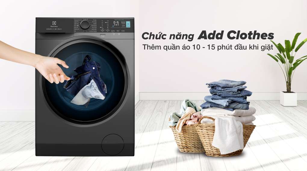 Máy giặt Electrolux Inverter 8 kg EWF8024P5SB - Tính năng Add Clothes