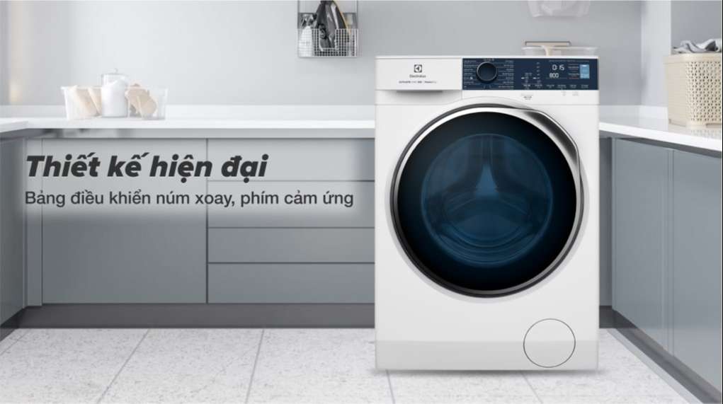 Thiết kế hiện đại, sang trọng với gam màu trắng thanh lịch - Máy giặt sấy Electrolux Inverter 10 kg EWW1024P5WB