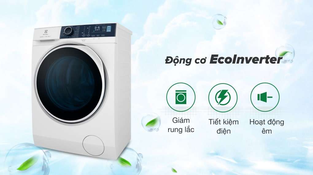 Máy giặt cửa ngang Electrolux 9kg - Tiết kiệm nước, điện hiệu quả với công nghệ EcoInverter