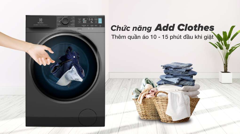 Máy giặt Electrolux Inverter 11 kg EWF1142R7SB - Tiện ích Add Clothes