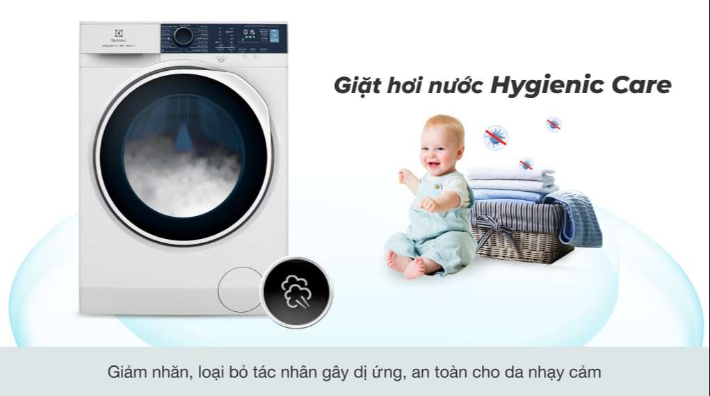 Máy giặt Electrolux Inverter 10 kg EWF1024P5WB - Giặt hơi nước Hygienic Care