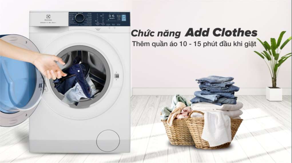 Máy giặt Electrolux Inverter 10 kg EWF1024P5WB - Chức năng thêm quần áo khi giặt Add Clothes