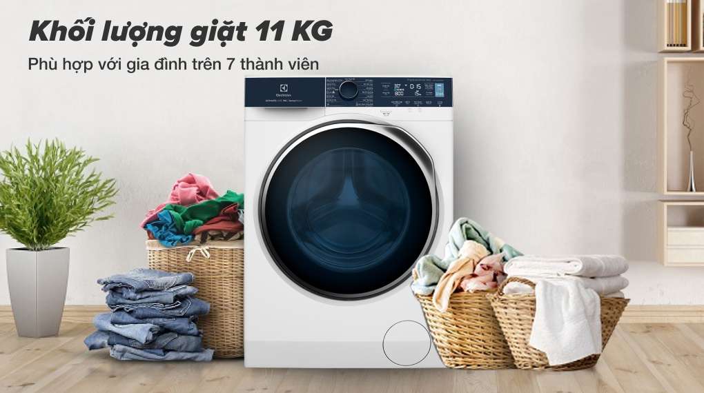 Máy giặt Electrolux Inverter 11 kg EWF1142Q7WB - Khối lượng giặt 11kg