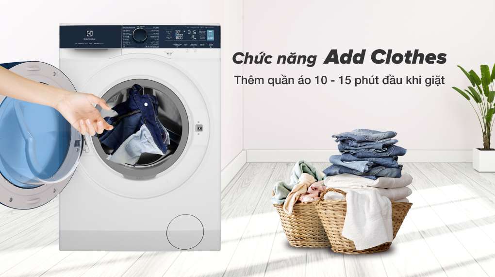 Máy giặt Electrolux Inverter 11 kg EWF1142Q7WB - Add clothes