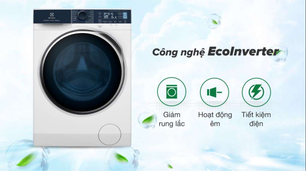 Máy giặt sấy Electrolux Inverter 11 kg EWW1142Q7WB-Vận hành êm, tiết kiệm điện tối ưu nhờ công nghệ EcoInverter 